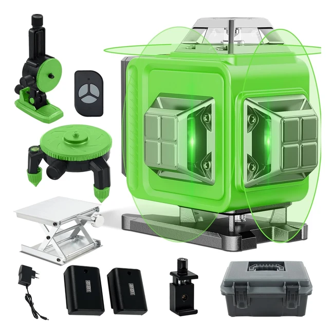 Nivel Láser Autonivelante 4 x 360 Verde IP54 - Referencia: 2400mAh