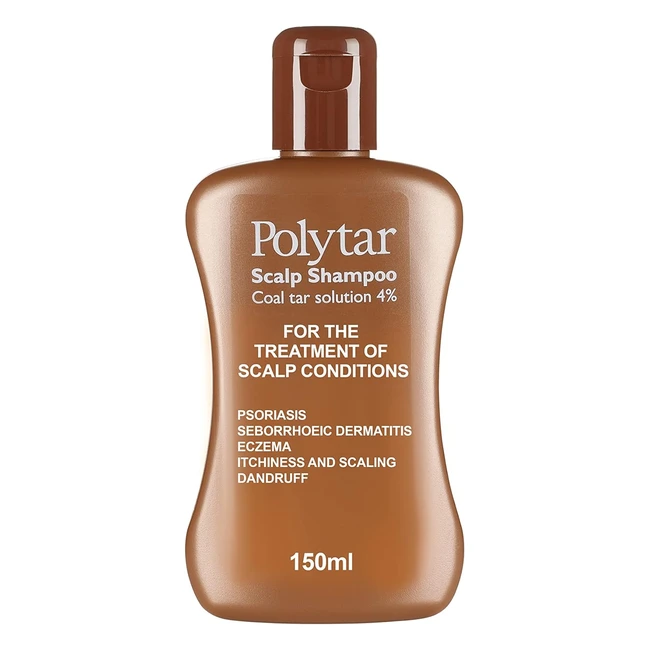 Polytar Scalp Shampoo - Treats Psoriasis, Dermatitis, Eczema - Soothes Itchy Scalps - 150ml