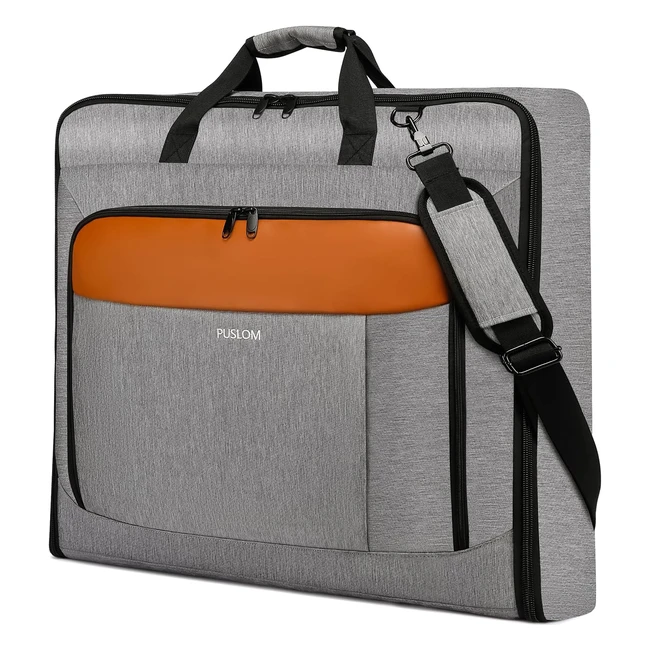 Bolsa Portatrajes Viaje 3 Trajes Hombre Grande - Equipaje Mano - Porta Traje Correa Hombro Ajustable - Ordenador Portátil 15.6'' Gris