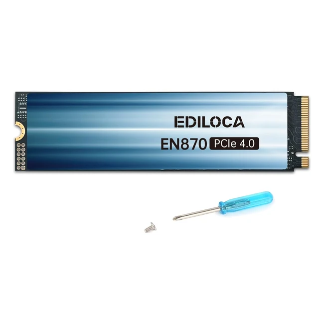 SSD Interne Ediloca EN870 1 To PCIe Gen4 NVMe M.2 2280 - Jusqu'à 7450 Mo/s Cache SLC - Compatible PS5 et PC