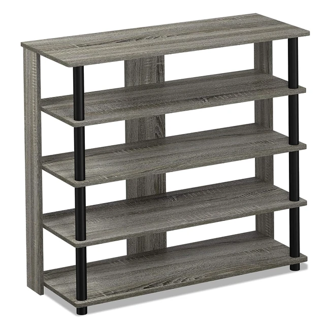 Scarpiere Furinno TurnNTube in legno grigio rovere francese - Taglia unica