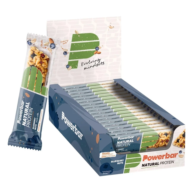 Powerbar Protein Bar Blueberry Nuts 18x40g - Vegan, Naturel, Riche en Protéines