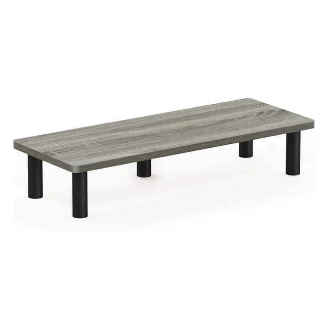 Soporte Elevador Furinno para Monitor - Roble Francés Gris/Negro