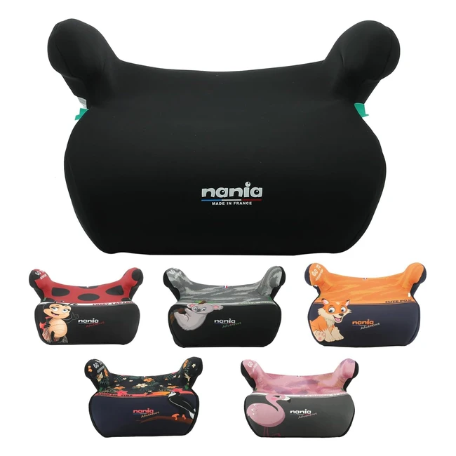 Rehausseur ceintur Alpha 126-150 cm R129 iSize pour enfants 8-12 ans - Fabrication française - Accoudoirs - Access noir