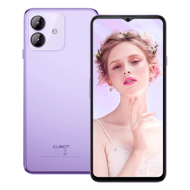 Cubot Note 40 - Teléfono Móvil Libre 12GB/256GB/1TB - 656 HD 90Hz Pantalla - Android 13 - 50MP+8MP Cámara - 4G Doble SIM - Smartphone OctaCore - GPS OTG Face ID - Morado