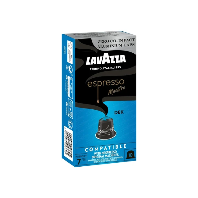 Lavazza Maestro Dek entkoffeinierter Espresso mit getrockneten Fruchtaromen 10 Kapseln Nespresso-kompatibel