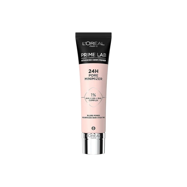 Loreal Paris Porenverfeinerer Primer für langanhaltendes Make-up | Bis zu 24 Stunden Halt | Optische Kaschierung von Unvollkommenheiten und Poren | Prime Lab Advanced Derm Primer 30 ml