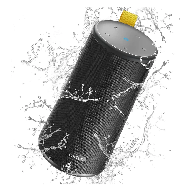 Earfun Uboom 24W Bluetooth Speaker 2024 Version - 360 Stereo Sound, Boom Bass, IPX7 Waterproof
