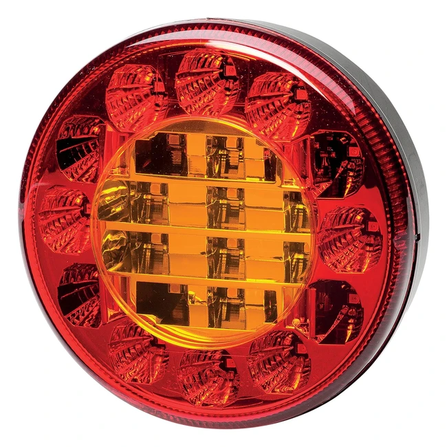 Piloto posterior LED Hella Valuefit 2SD 357 027001 - Montaje exterior - Tulipa rojo/amarillo - 1224V