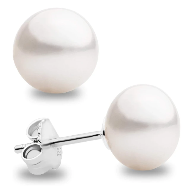Pendientes Mujer Perlas Agua Dulce 665mm a 10105mm Secret You Perla Semiredonda o Botón Alto Plata de Ley 925