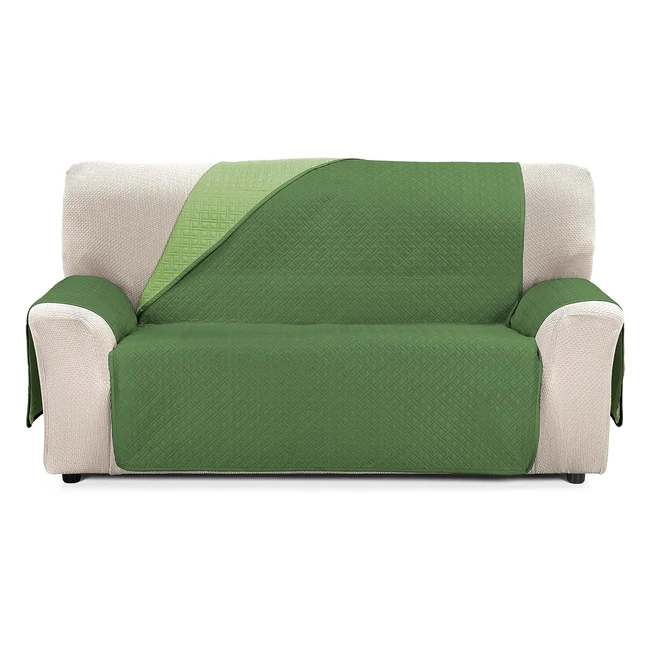 Cubre sofá reversible 3 plazas oliva botella - Cardenal Textil