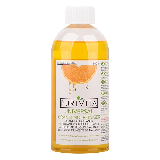 Detergente Concentrato all'Olio di Arancia - Purivita - Flacone 500ml
