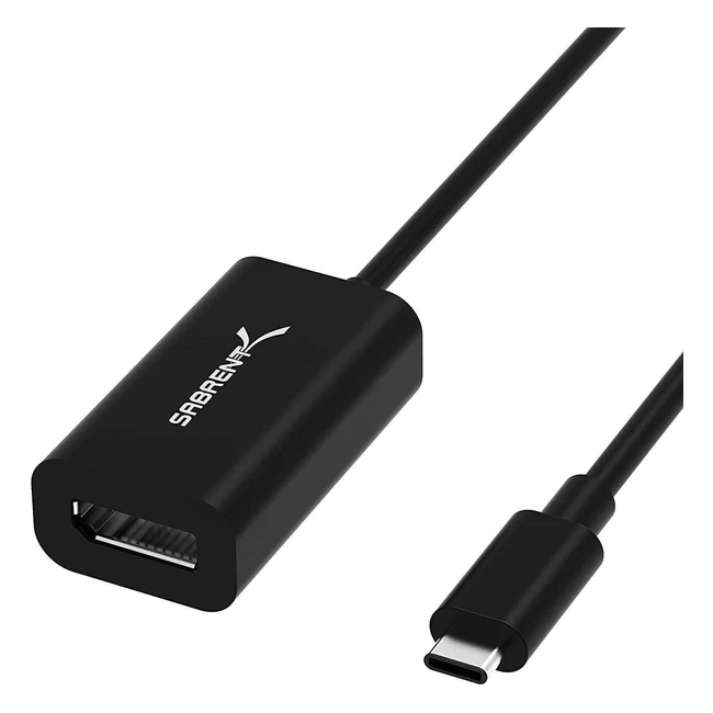 Sabrent USB Type C DisplayPort Adapter - 4K Resolutions - Supports PCs, Notebooks, Tablets, MacBooks - DADPUC