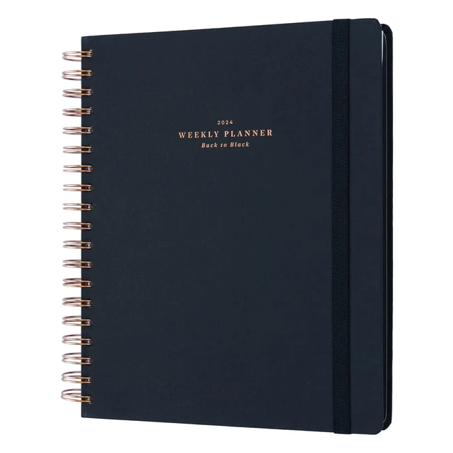 Agenda Kokonote 2024 Semana Vista Back to Black - Ref. 12345 - Organización Visual