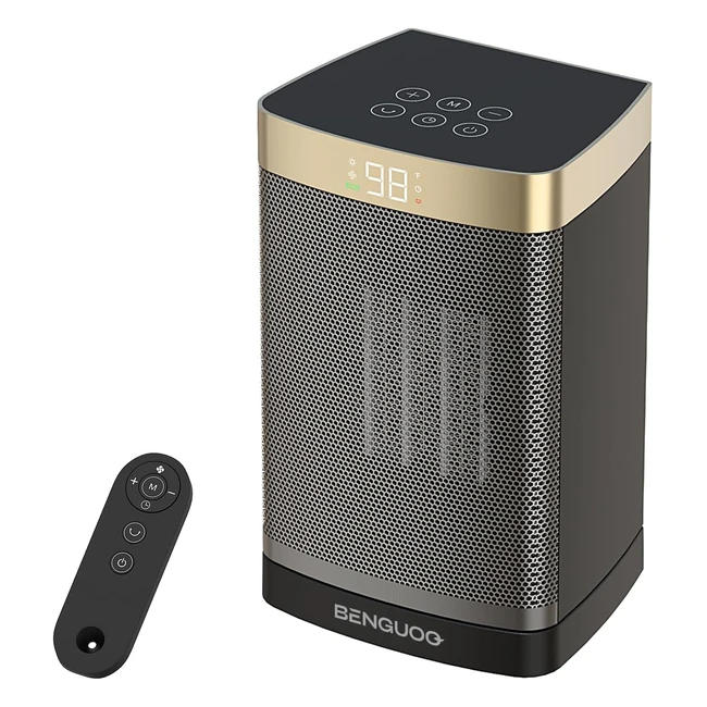 Calefactor Bajo Consumo Benguoo 1500W con Termostato - Calor Rápido y Silencioso