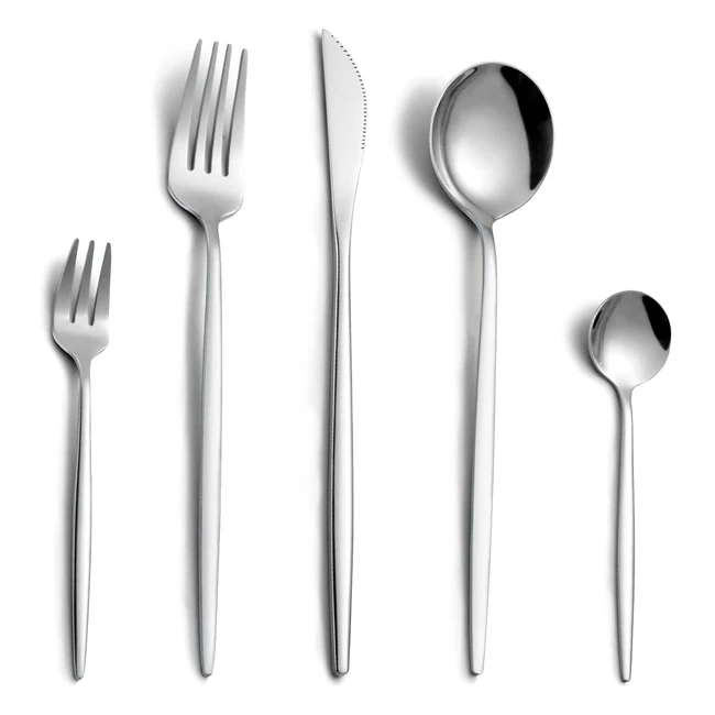 Set Posate Pleafind - 30 Pezzi - Acciaio Inox - Lavabili in Lavastoviglie