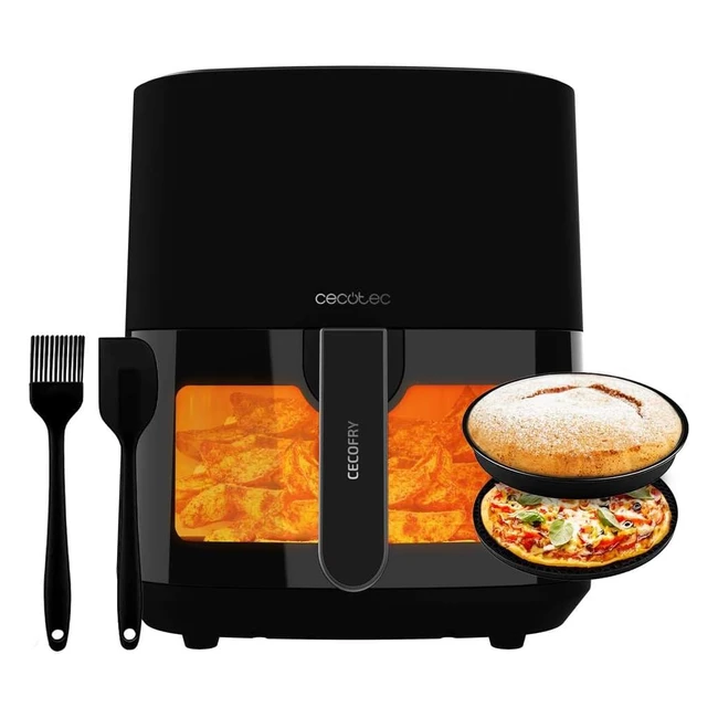 Friggitrice ad Aria Senza Olio Cecotec Cecofry Fantastik Window 5500 - 55L, 1500W, PerfectCook, 9 Modalità di Cottura