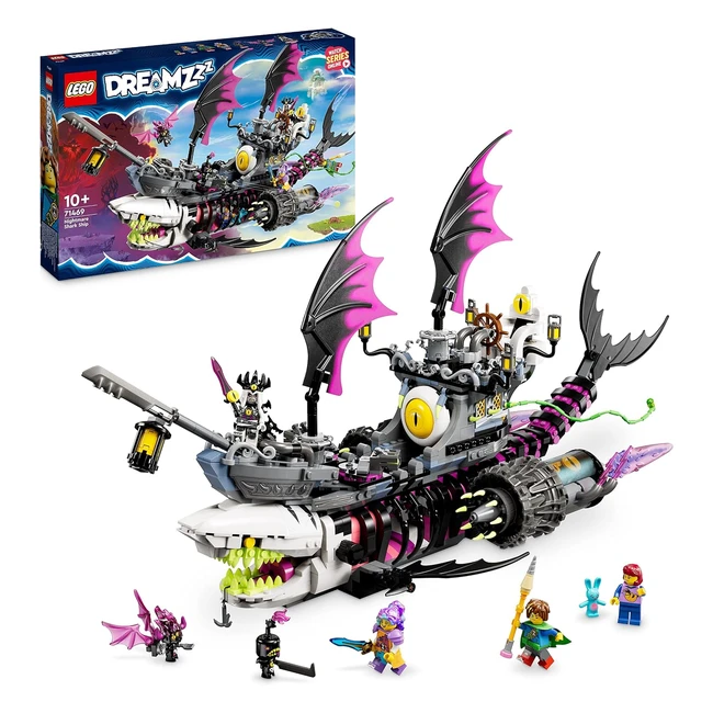 Lego 71469 Dreamzzz Nightmare Shark Ship Set - Build a Pirate Ship Toy in 2 Ways