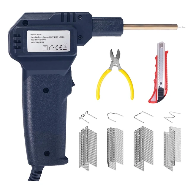 Kit de réparation de pare-chocs de voiture Uolor - Soudage plastique 50W avec 200pcs de clous plats de vague de chaleur