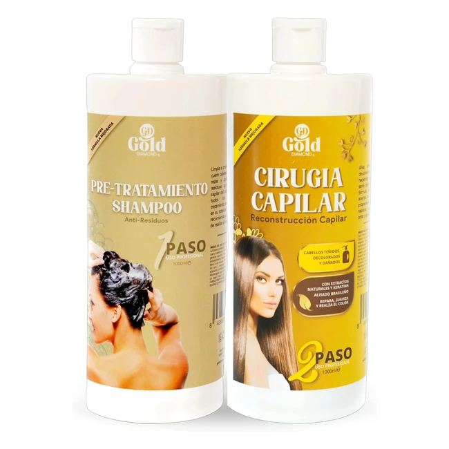 Kit Cirugía Capilar Profesional - Alisado Brasileño, Keratina de Reconstrucción Capilar