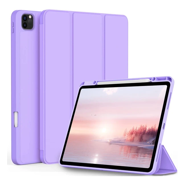 Cover Custodia Magnetica EasyAcc per iPad Pro 12.9'' - Modello 2022/2021/2020/2018 - Auto Sveglia/Sonno - Viola