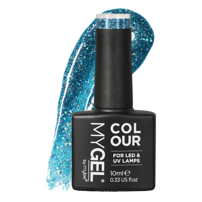 Mylee Gel Nail Polish 10ml - Out of the Blue - UVLED Soakoff - Bold Glitters - Long Lasting