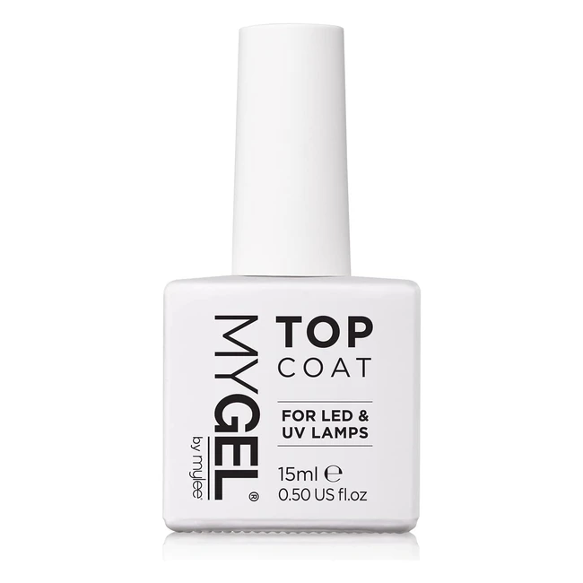 MyGel Nail Gel Polish Top Coat 15ml - Long Lasting, No Chips, Easy to Apply