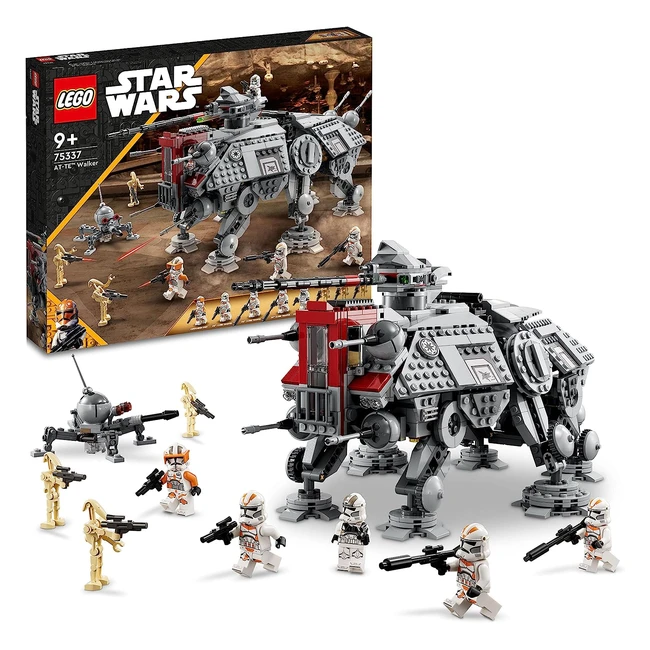Lego 75337 Star Wars AT-TE Walker - Poseable Toy Revenge of the Sith Set - Gift for Kids - Boys & Girls - 3 212th Clone Troopers - Dwarf Spider Battle Droid Figures