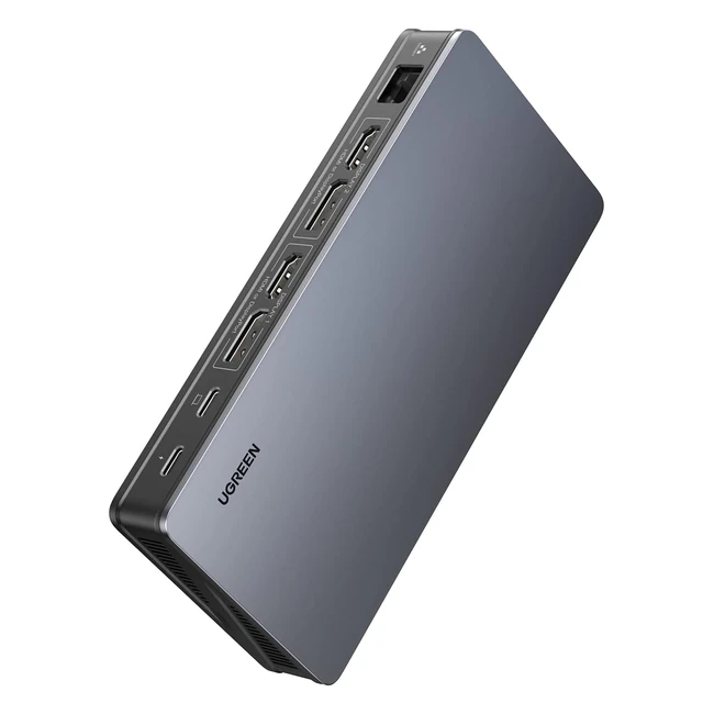 Station d'accueil UGREEN Revodok Pro 209 USB C 9 en 1 4K60Hz Double HDMI DisplayPort Hub Adaptateur USB C 32 10Gbps 100W Charge Ethernet RJ45 Gigabit