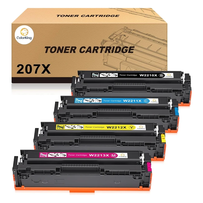 Cartouche de toner de remplacement Colorking pour HP 207x 207a - Noir Cyan Jaune Magenta