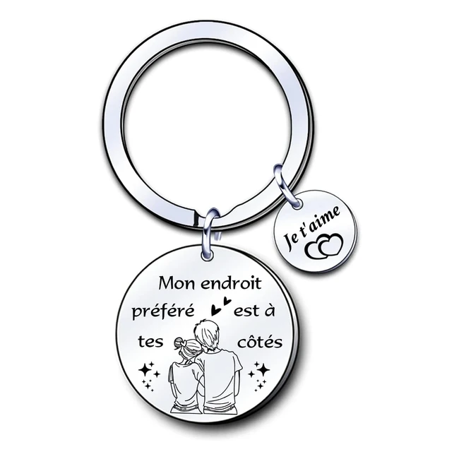 Porte-clés Zymguo pour couple - Idéal pour petite amie - Réf. 123456 - Cadeau Saint Valentin