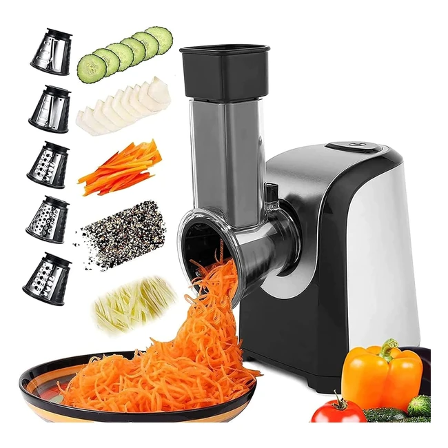 Meykey Taglia Verdure Elettrico 150W - Tritatutto Multifunzione 5 in 1 - Risparmia Tempo e Fatica