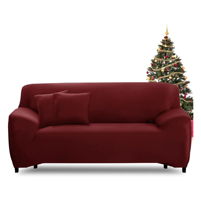 Copridivano elasticizzato 3 posti Figooo, tinta unita, lavabile, antiscivolo