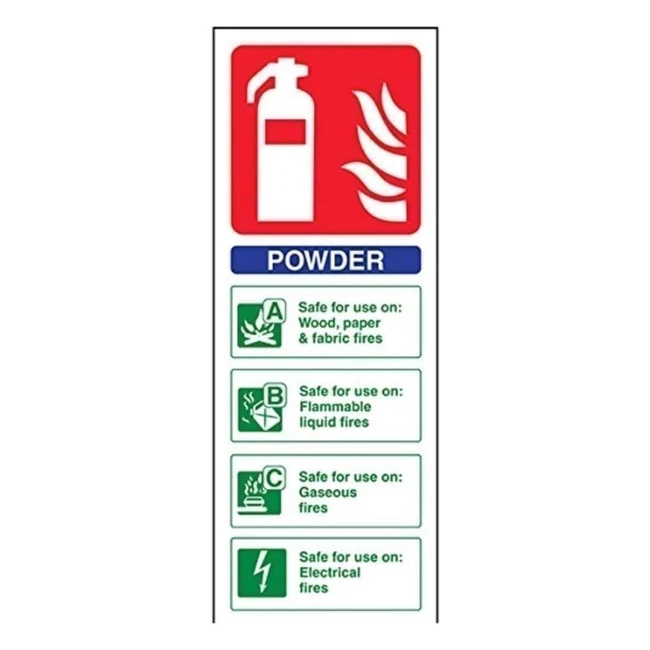 Extintor de Polvo vsafety 11005ACR - Rígido Vertical 75mm x 200mm - Azul/Verde/Rojo