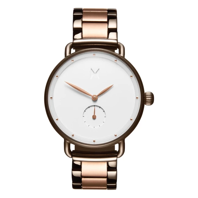 Reloj MVMT para mujer, cuarzo, correa de acero inoxidable, oro rosado