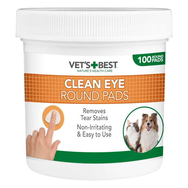 Vet's Best Natural Eye Cleansing Wipes for Dogs - 100 Disposable Wipes