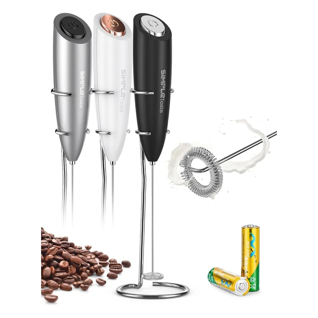 Mousseur à lait électrique SimpleTaste pour cappuccino latte - Rapide et facile à utiliser
