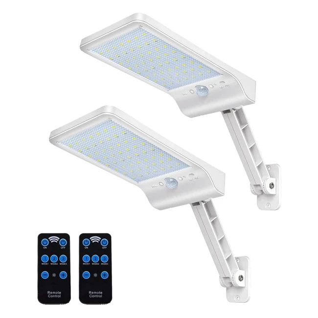 Lampe Solaire Extérieur 56 LEDs - Étanche IP65 - Avec Détecteur de Mouvement - 3 Modes Réglables - Marque Colbor