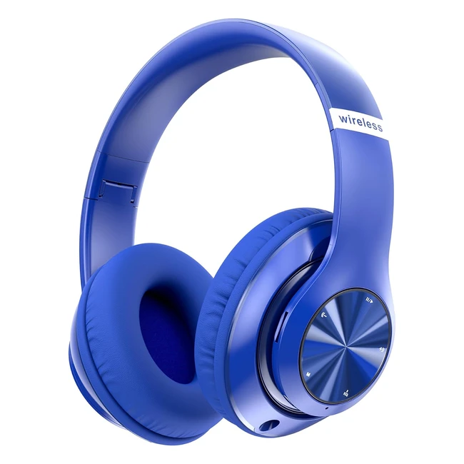 Cascos Diadema Inalámbricos Zorin 9S Bluetooth - 60 Horas Reproducción - Estéreo HiFi - Micrófono - 6EQ Modos - Soporte Micro TF/FM - 1Azul