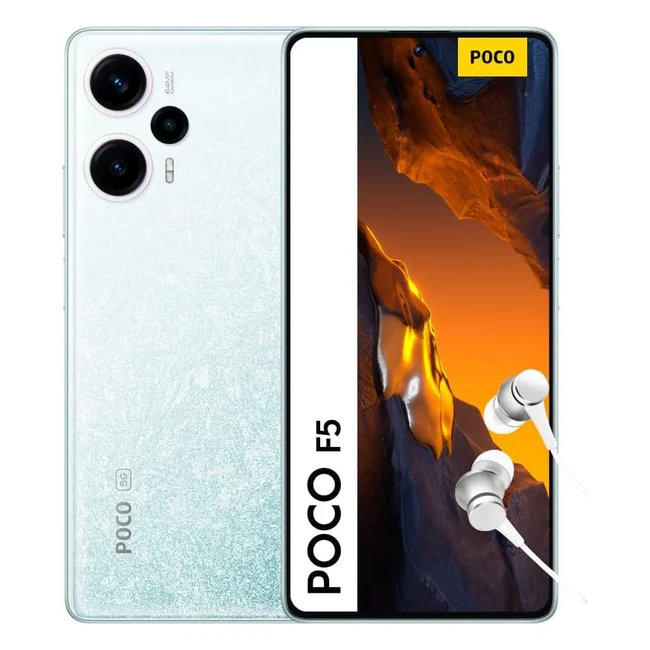 POCO F5 Smartphone, Kopfhörer, 12/256GB, ohne Vertrag, 120Hz 6,67'' AMOLED DotDisplay, 64MP OIS Dreifachkamera, 5000mAh, 67W Turbocharge, Dual-SIM, Weiß, DE Version