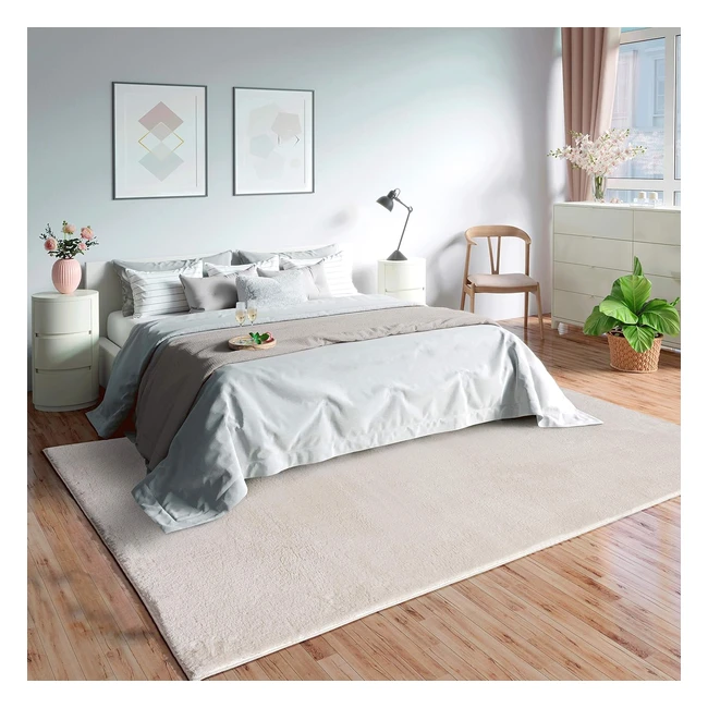 Tappeto Olivia in Poliestere Crema 60x110 cm - Mias Teppiche