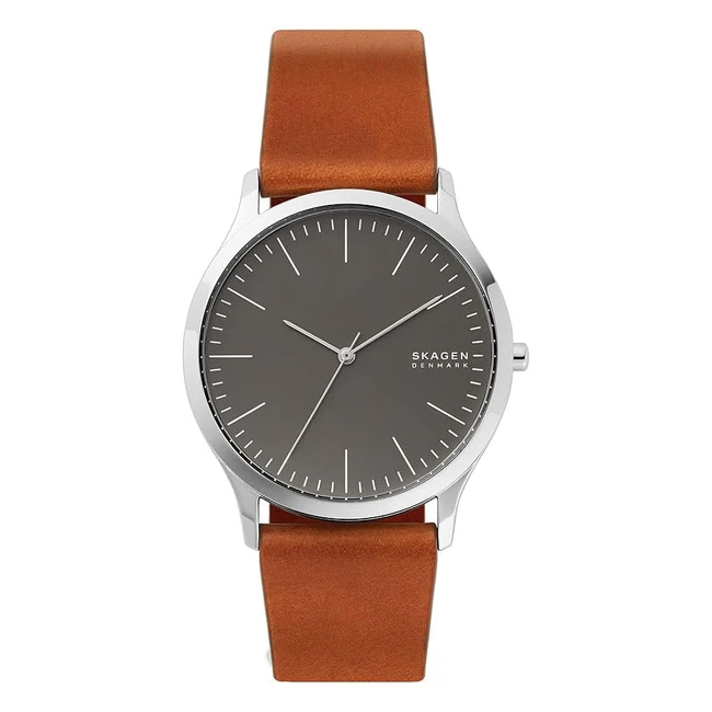 Skagen Jorn Men's Watch - 41mm Silver Stainless Steel Case, Leather Strap - SKW6552