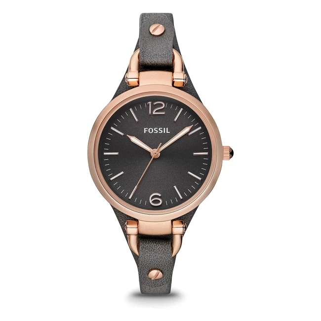 Fossil Damenuhr Georgia 32mm, Quarzwerk, Lederarmband