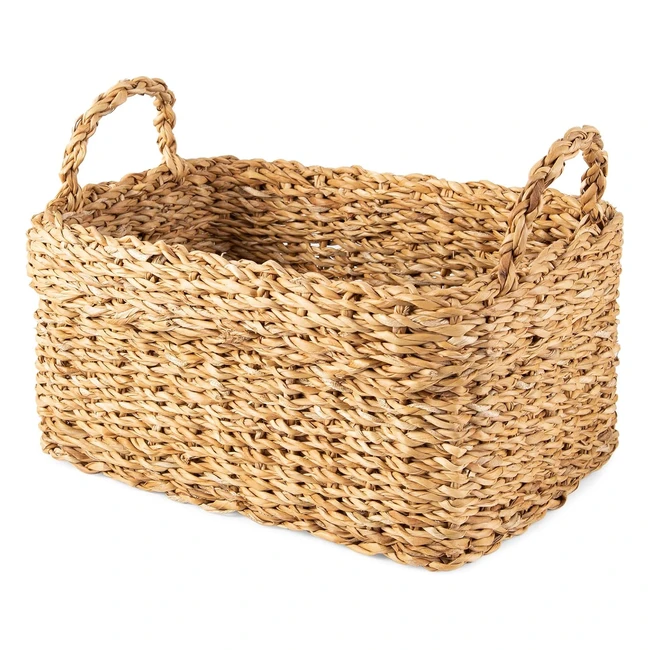 Compactor Nator Seegrasaufbewahrungskorb - Stilvoller Korb für Bücher, Kleidung und Spielzeug