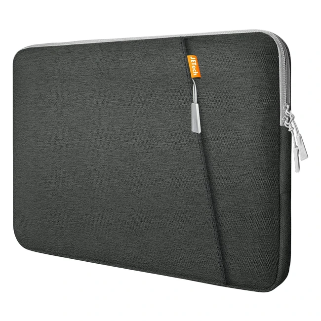 Housse ordinateur portable JETech 15 pouces - Compatible avec MacBook Air/Pro - Étanche et antichoc - Gris foncé