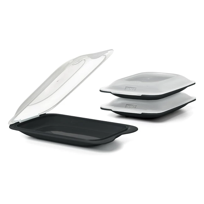 Tatay Set 3 Aufschnittboxen stapelbar, frischhaltedosen mit deckel, mini, BPA-frei