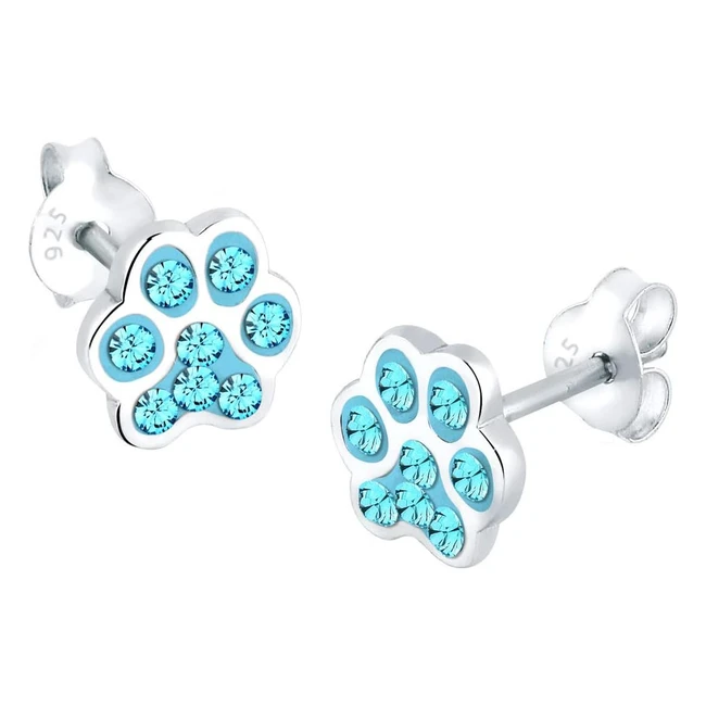 Orecchini Donne ELLI a Perno Zampe Cane Gatto - Argento Sterlino 925