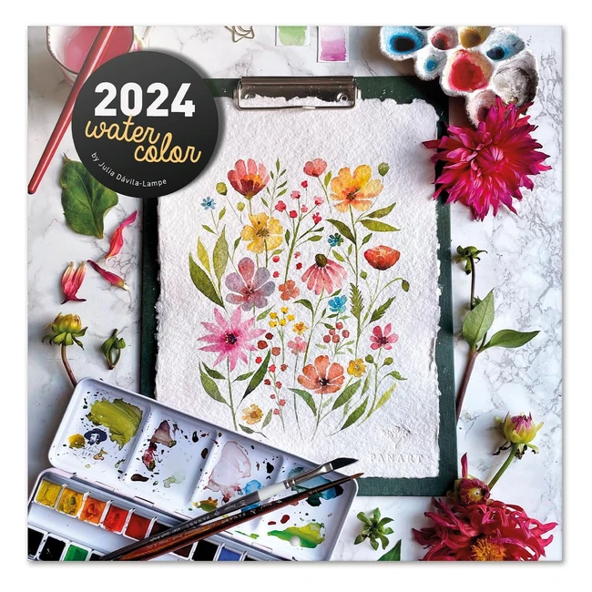 Calendario Arte 2024 da Muro Watercolor - 12 Mesi + 4 in Omaggio