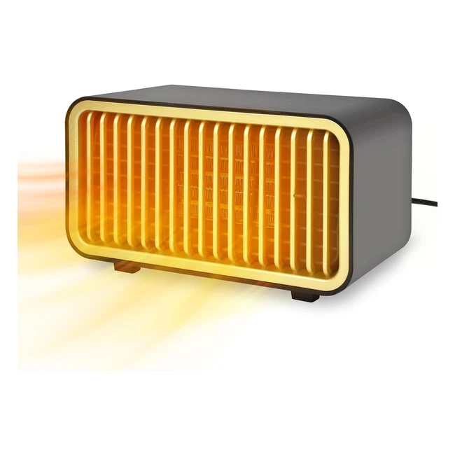 Calefactor Bajo Consumo 1000W - Calentador Portátil con Protección Sobrecalentamiento y Vuelco