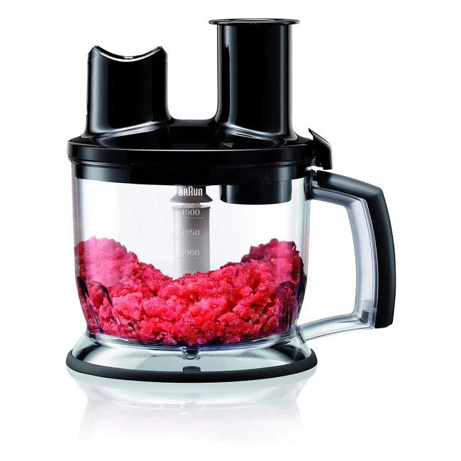 Braun MQ70 Accessorio Robot da Cucina All-in-One per Minipimer MQ3 MQ700 MQ5 - Lama Affettare, Sminuzzare, Julienne, Tritare - Capacità 1.5L - Nero